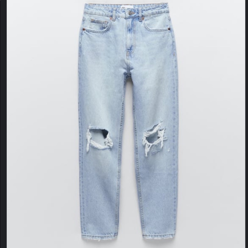 ZARA mom jeans size 2 light blue
